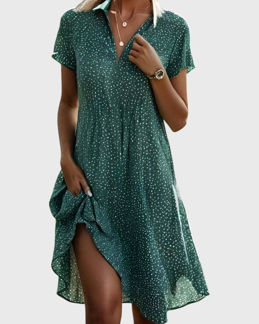 Vittoria | Retro-Charme Polka-Dot Kleid mit Eleganter, Fließender Passform